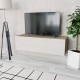 Tölgyfa/fehér magasfényű furnér tv szekrény 120 x 40 x 34 cm Tölgyfa/fehér magasfényű furnér tv szekrény 120 x 40 x 34 cm