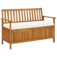 Tömör akácfa kerti xl tárolópad 120 x 63 x 84 cm