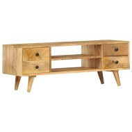 Tömör mangófa tv-szekrény 110 x 35 x 40 cm