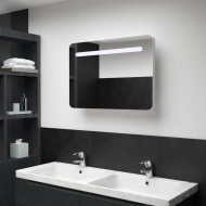 Tükrös fürdőszobaszekrény led világítással 70 x 9,5 x 55 cm
