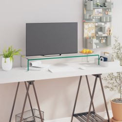 Tv/monitor állvány  átlátszó üveg 90x30x13 cm