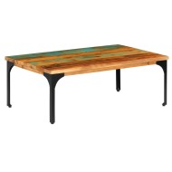 Újrahasznosított tömör fa dohányzóasztal 100 x 60 x 35 cm