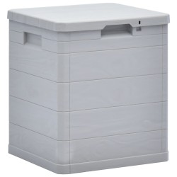 Világosszürke kerti tárolóláda 90 l