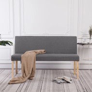 Világosszürke poliészter pad 139,5 cm
