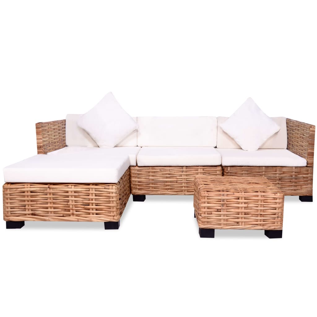14 részes természetes rattan kanapészett 14 részes természetes rattan kanapészett
