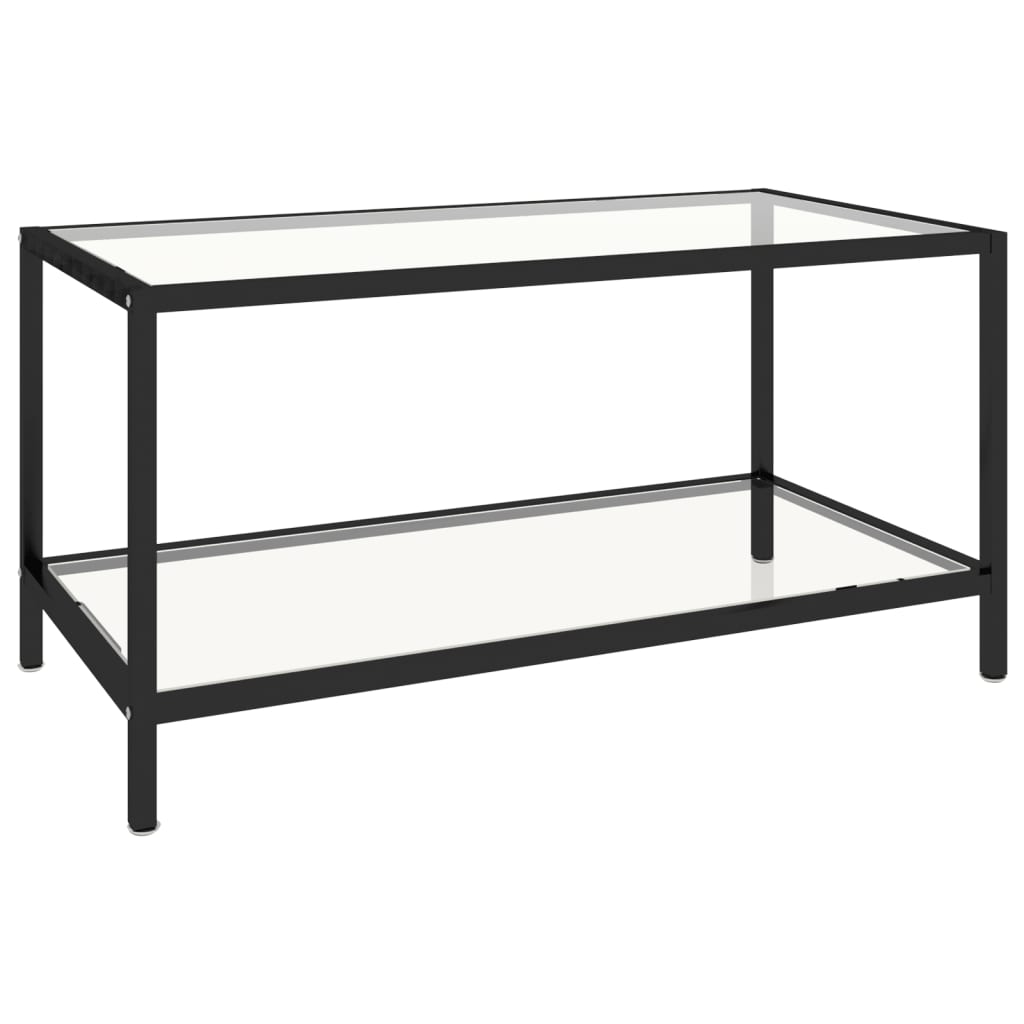 2 db átlátszó edzett üveg dohányzóasztal