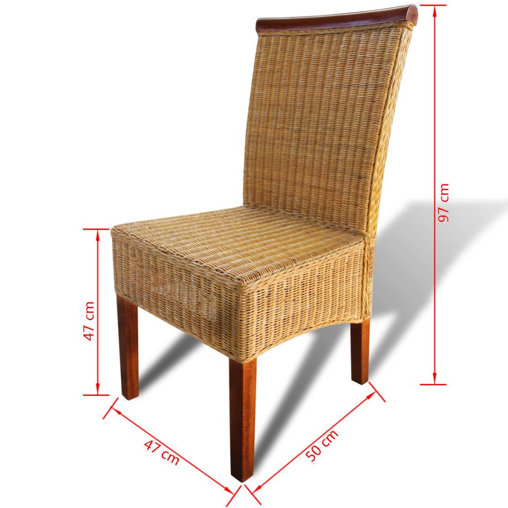 2 db barna természetes rattan étkezőszék 2 db barna természetes rattan étkezőszék
