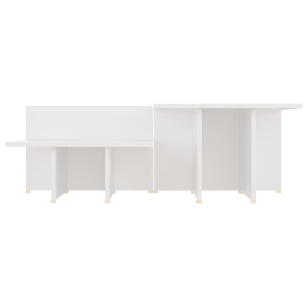 2 db fehér forgácslap dohányzóasztal 111,5 x 50 x 33 cm 2 db fehér forgácslap dohányzóasztal 111,5 x 50 x 33 cm