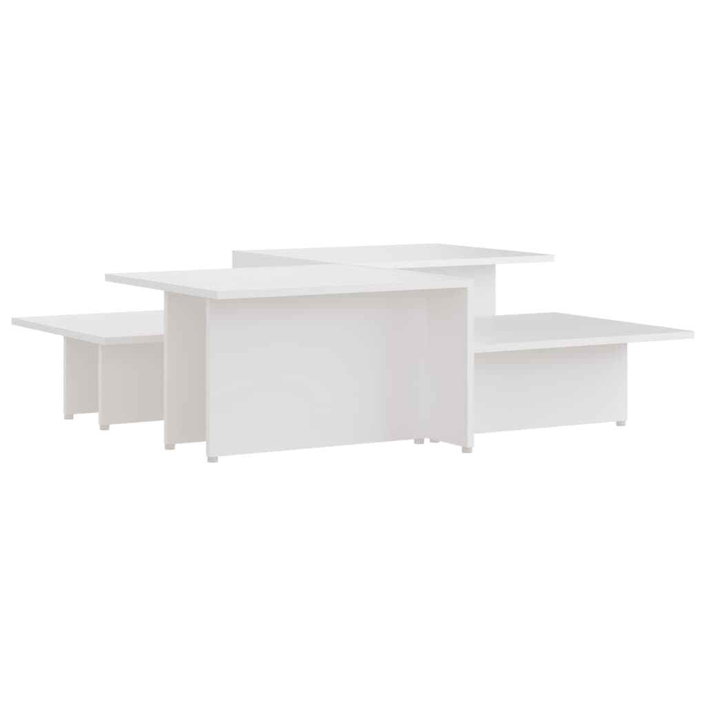 2 db fehér forgácslap dohányzóasztal 111,5 x 50 x 33 cm 2 db fehér forgácslap dohányzóasztal 111,5 x 50 x 33 cm