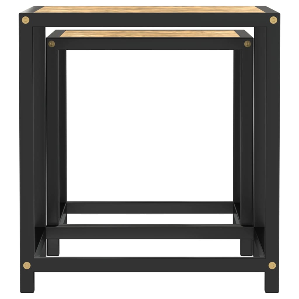 2 db fekete-sárga mdf dohányzóasztal