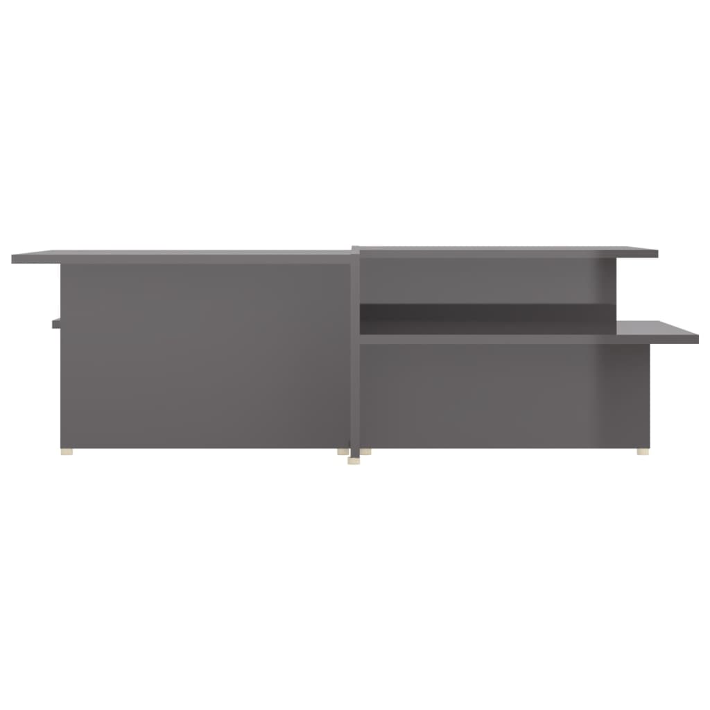 2 db magasfényű szürke forgácslap dohányzóasztal 111,5x50x33 cm 2 db magasfényű szürke forgácslap dohányzóasztal 111,5x50x33 cm