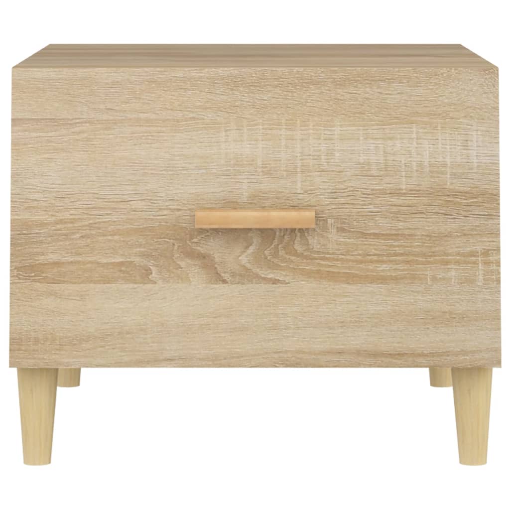 2 db sonoma tölgy szerelt fa dohányzóasztal 50 x 50 x 40 cm