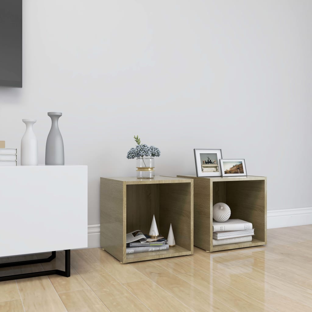2 db sonoma tölgy színű forgácslap tv-szekrény 37 x 35 x 37 cm 2 db sonoma tölgy színű forgácslap tv-szekrény 37 x 35 x 37 cm