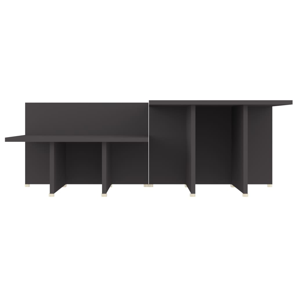 2 db szürke forgácslap dohányzóasztal 111,5 x 50 x 33 cm 2 db szürke forgácslap dohányzóasztal 111,5 x 50 x 33 cm