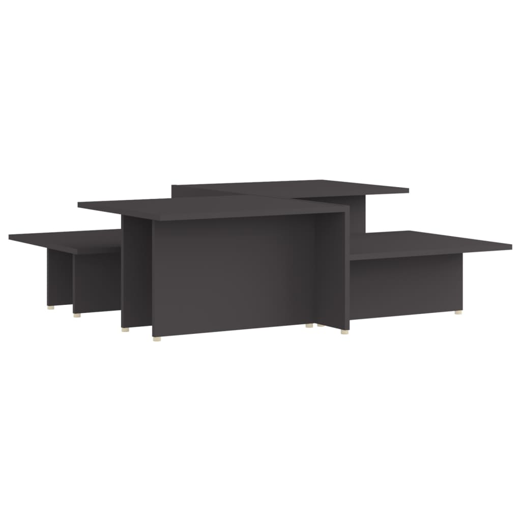 2 db szürke forgácslap dohányzóasztal 111,5 x 50 x 33 cm 2 db szürke forgácslap dohányzóasztal 111,5 x 50 x 33 cm