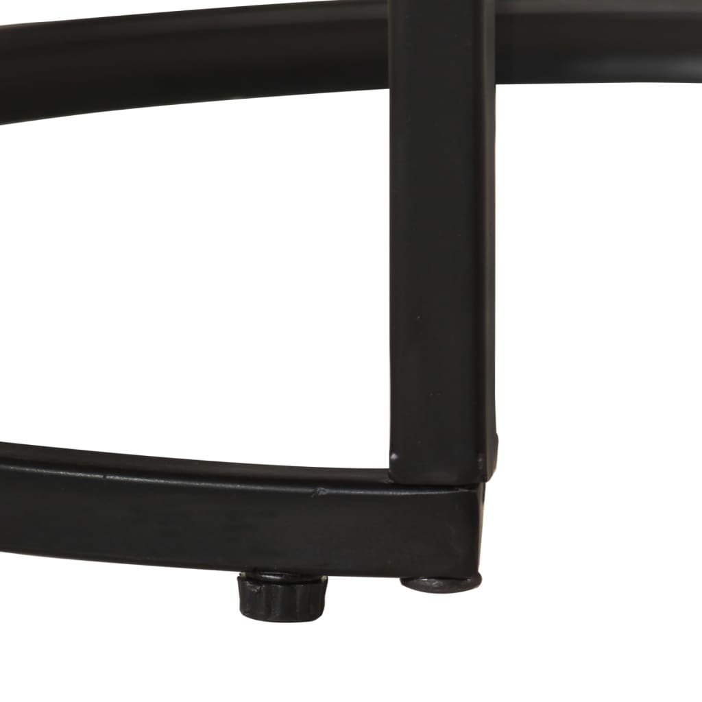 2 db tömör újrahasznosított fa egymásba tolható asztal