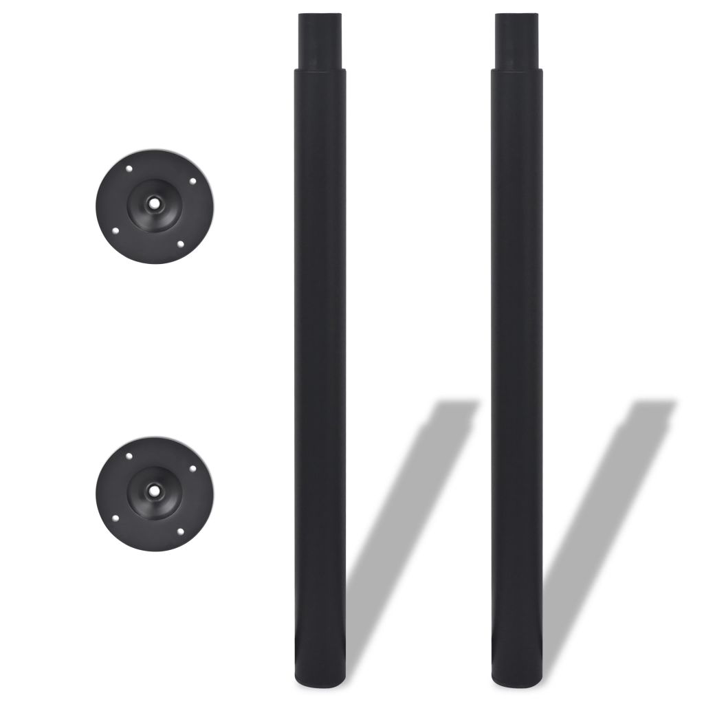 2 teleszkópos asztalláb 710 mm - 1100 mm fekete