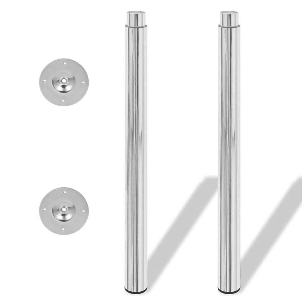 2 teleszkópos asztalláb 710 mm - 1100 mm króm