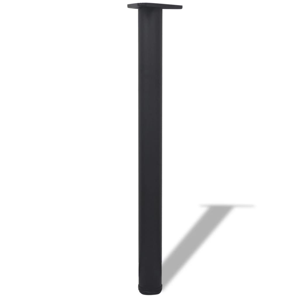 242148 4 height adjustable table legs black 710 mm