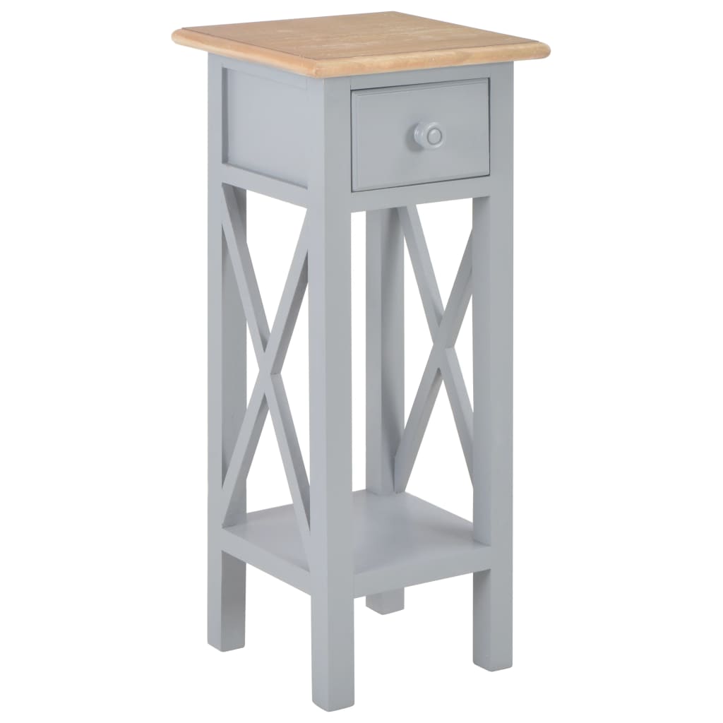 280058 side table grey 27x27x65,5 cm wood