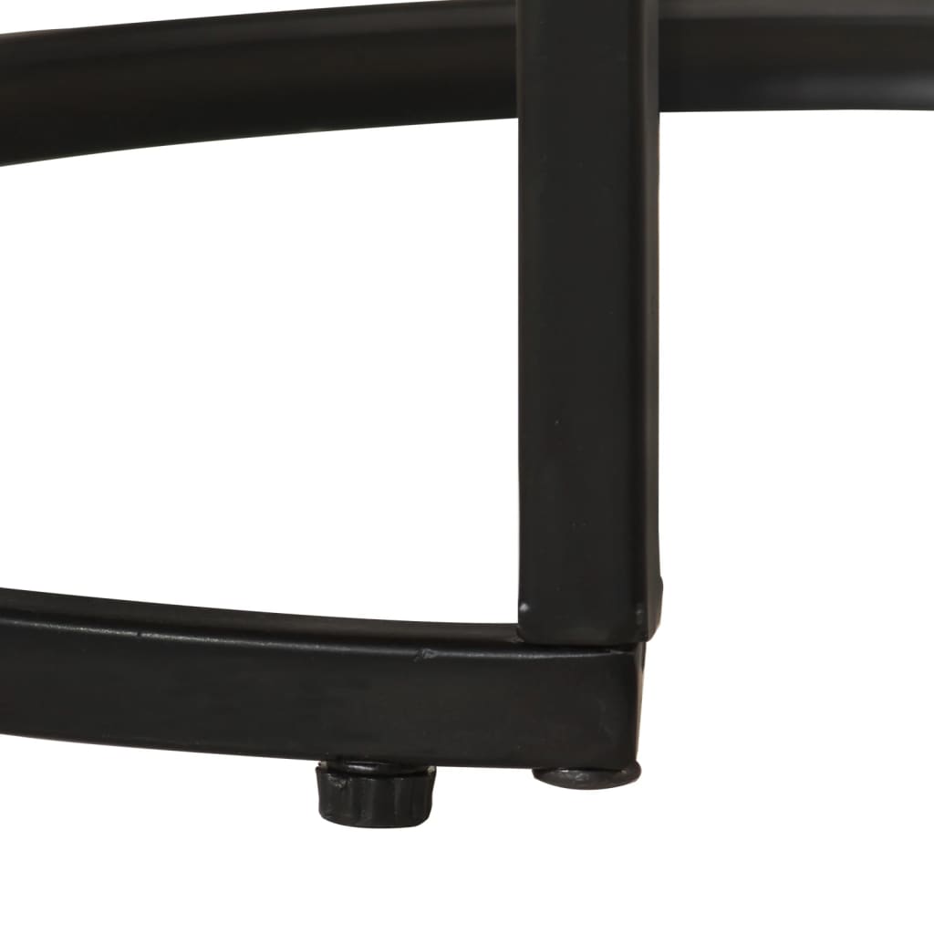 3 db tömör újrahasznosított fa egymásba tolható asztal