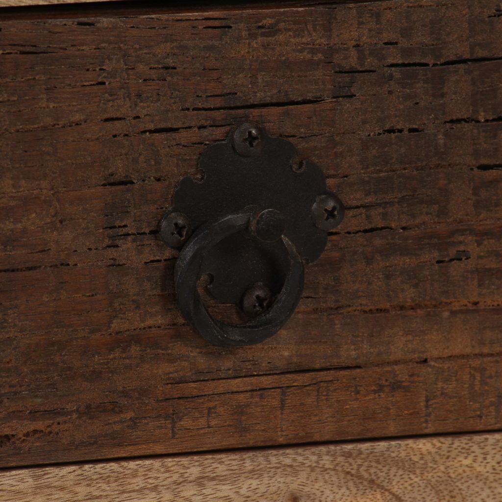 3-fiókos tömör mangófa dohányzóasztal 90 x 50 x 35 cm