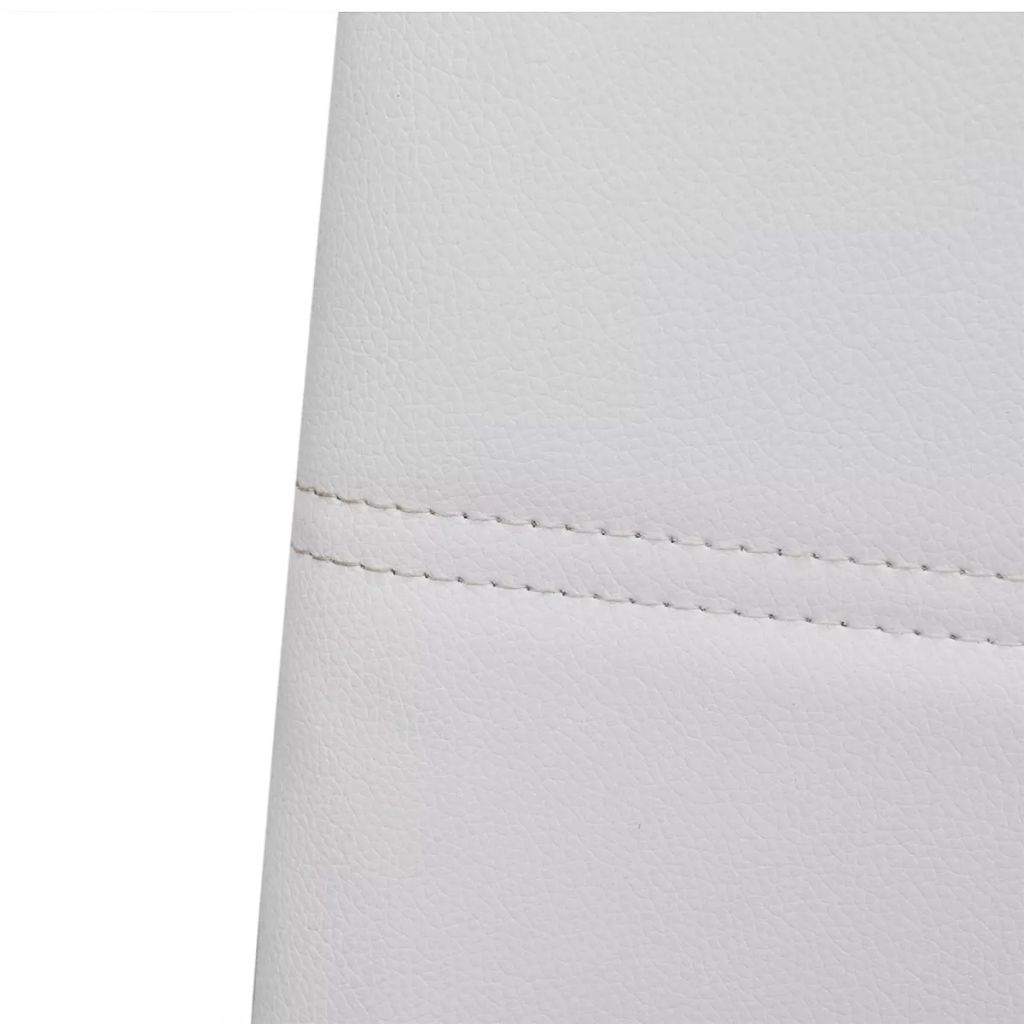 4 db fehér műbőr szánkótalpas étkezőszék