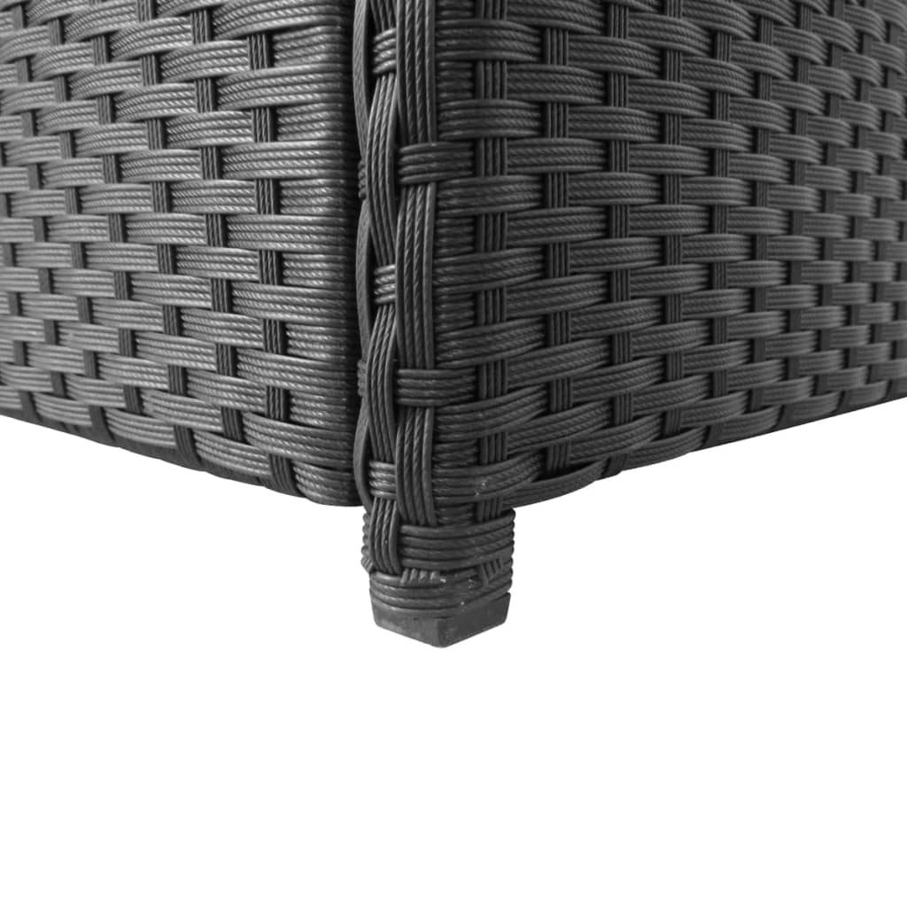 Fekete polyrattan kerti tárolóláda 120 x 50 x 60 cm Fekete polyrattan kerti tárolóláda 120 x 50 x 60 cm