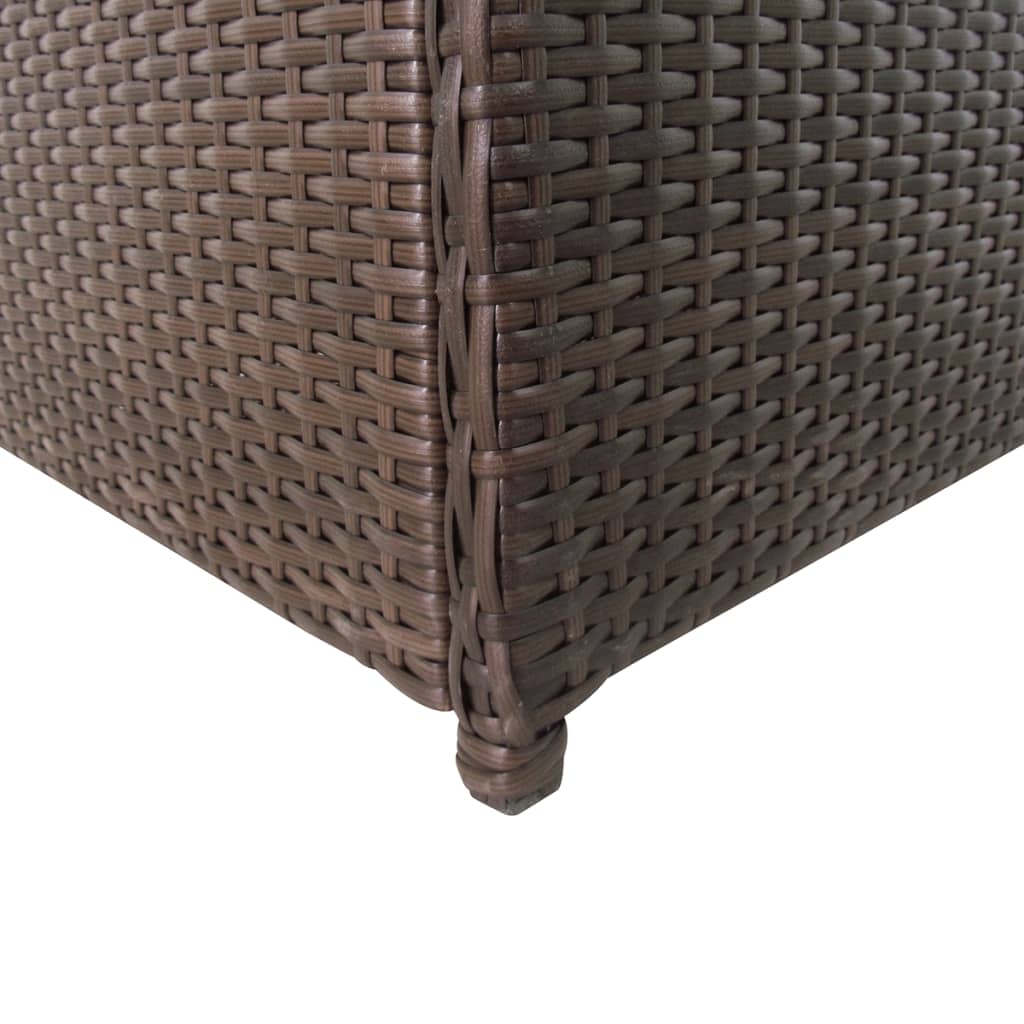 Barna polyrattan kerti tárolóláda 120 x 50 x 60 cm Barna polyrattan kerti tárolóláda 120 x 50 x 60 cm