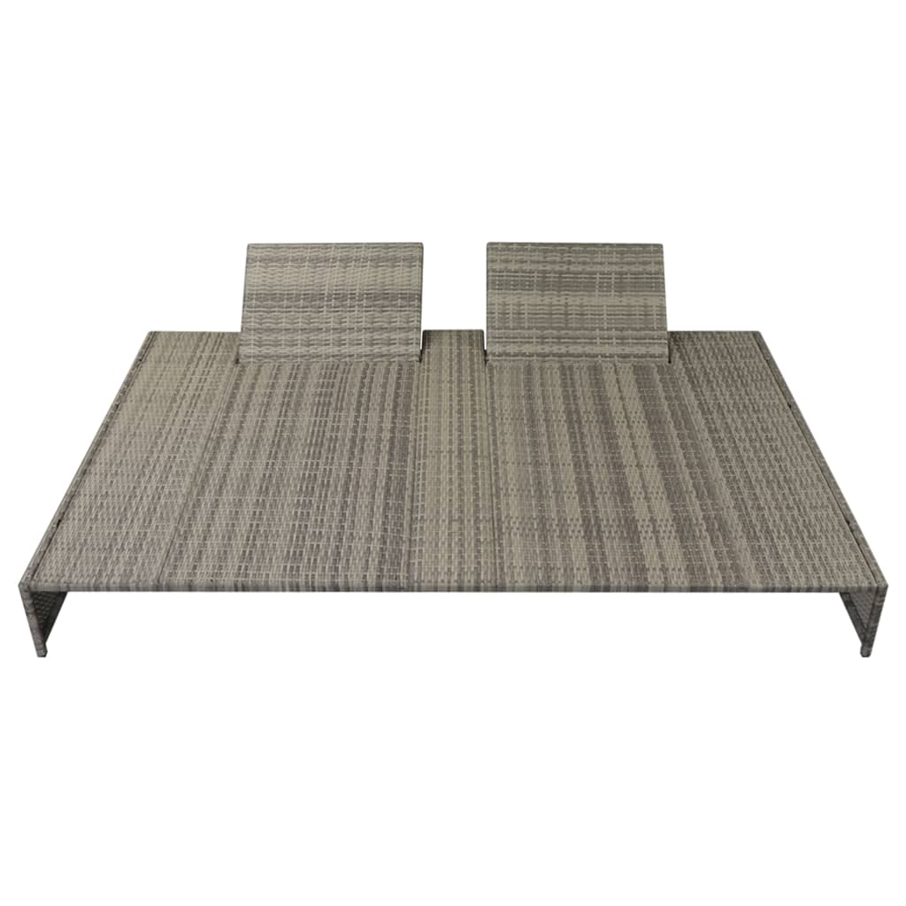 15 részes szürke kültéri polyrattan pihenőszett