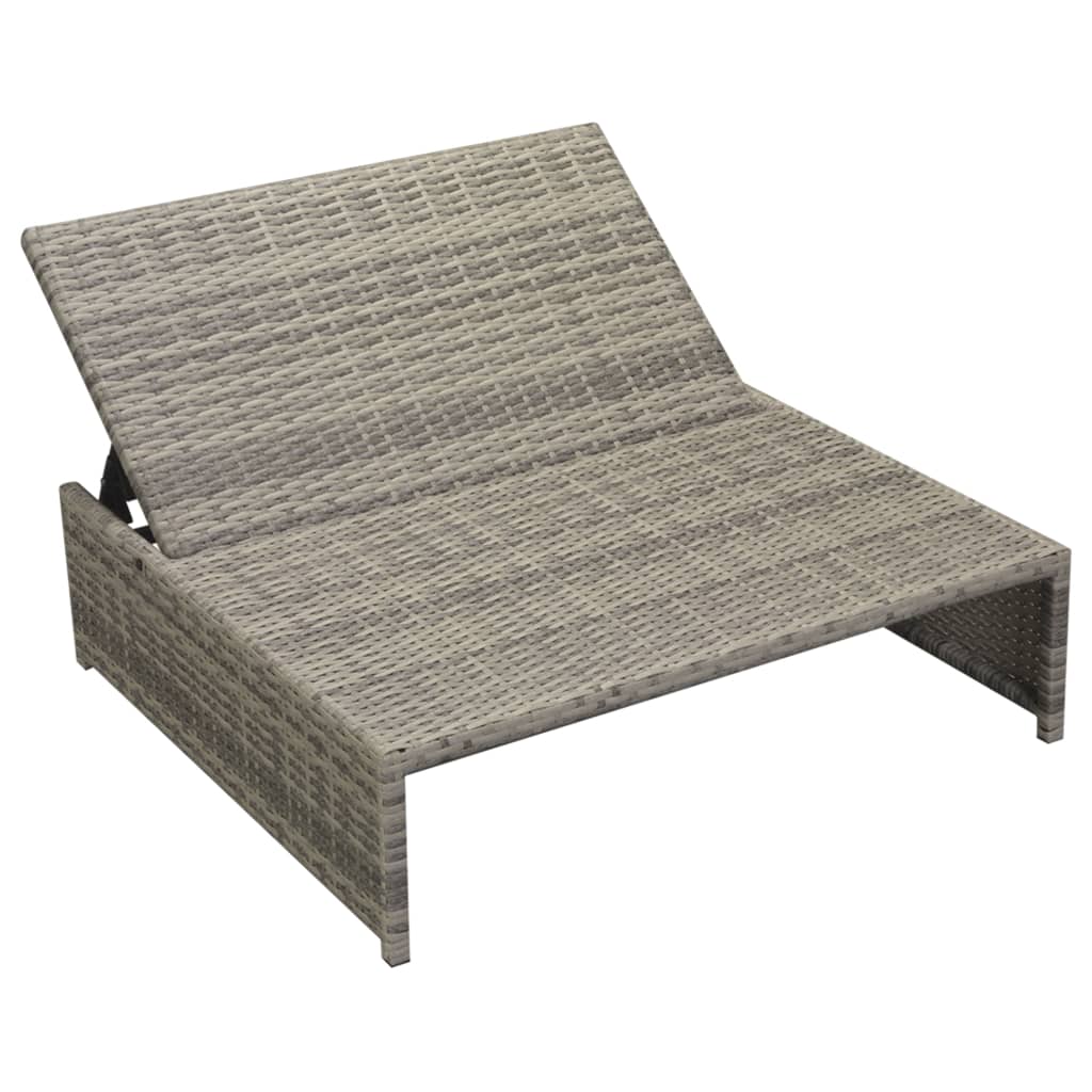 15 részes szürke kültéri polyrattan pihenőszett