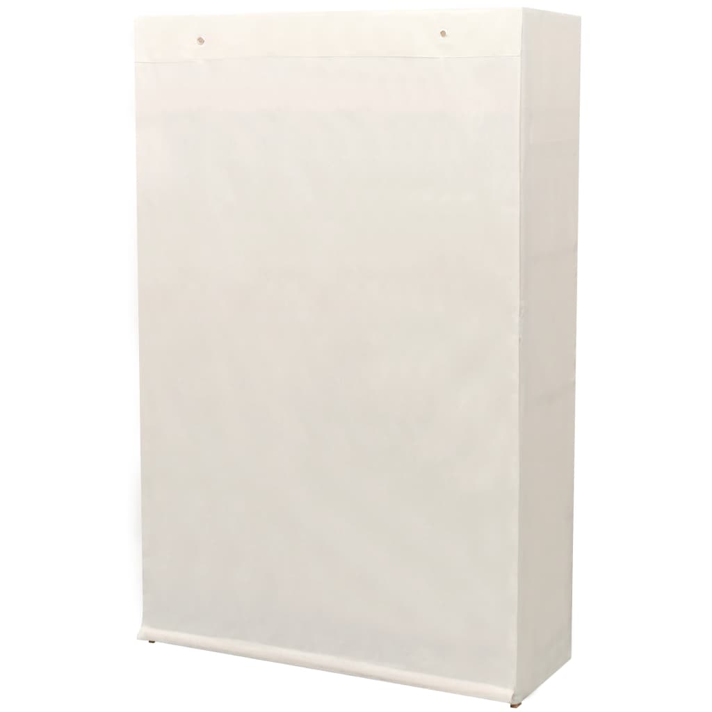 Fenyőfa és szövetanyag ruhásszekrény 110 x 40 x 170 cm