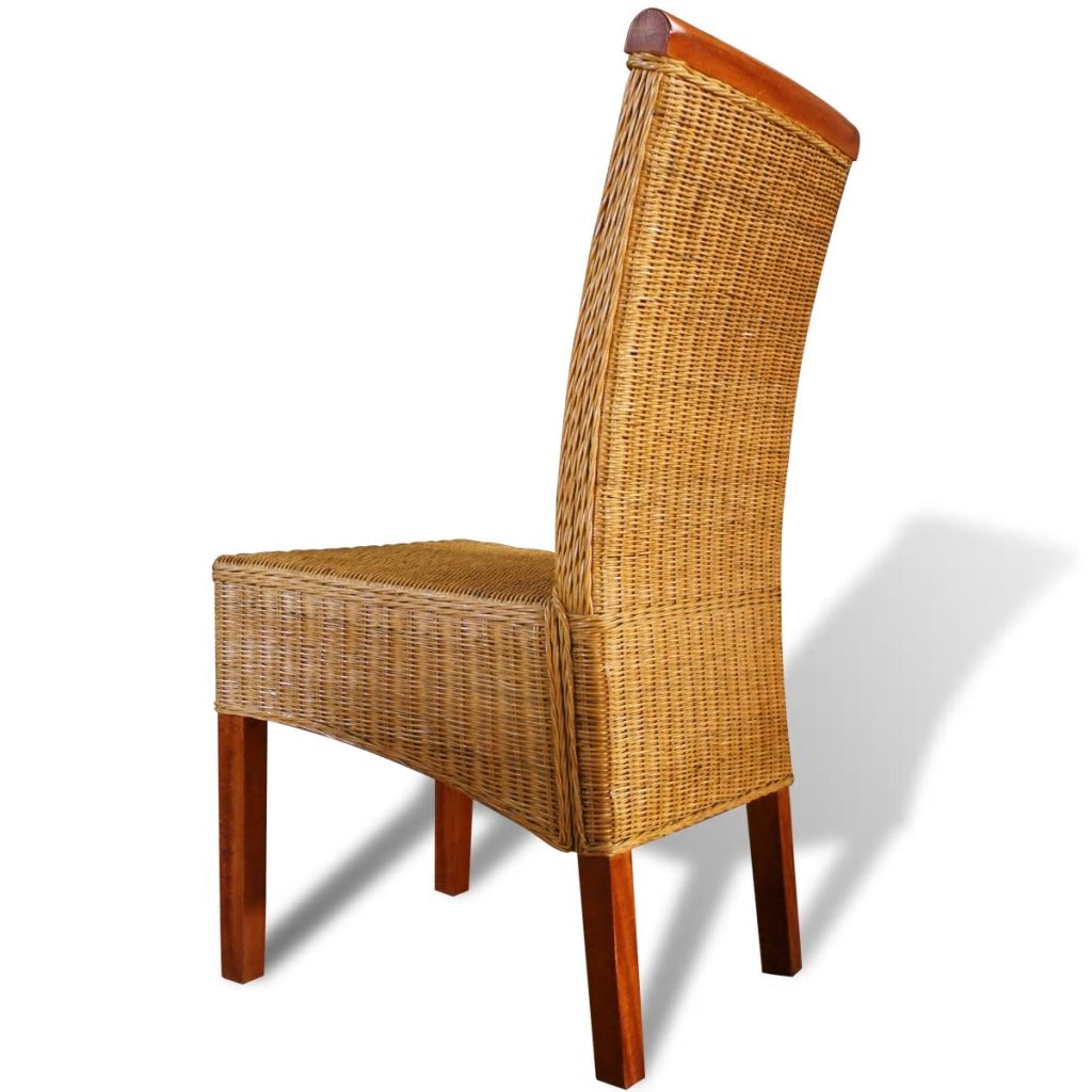 4 db barna természetes rattan étkezőszék 4 db barna természetes rattan étkezőszék