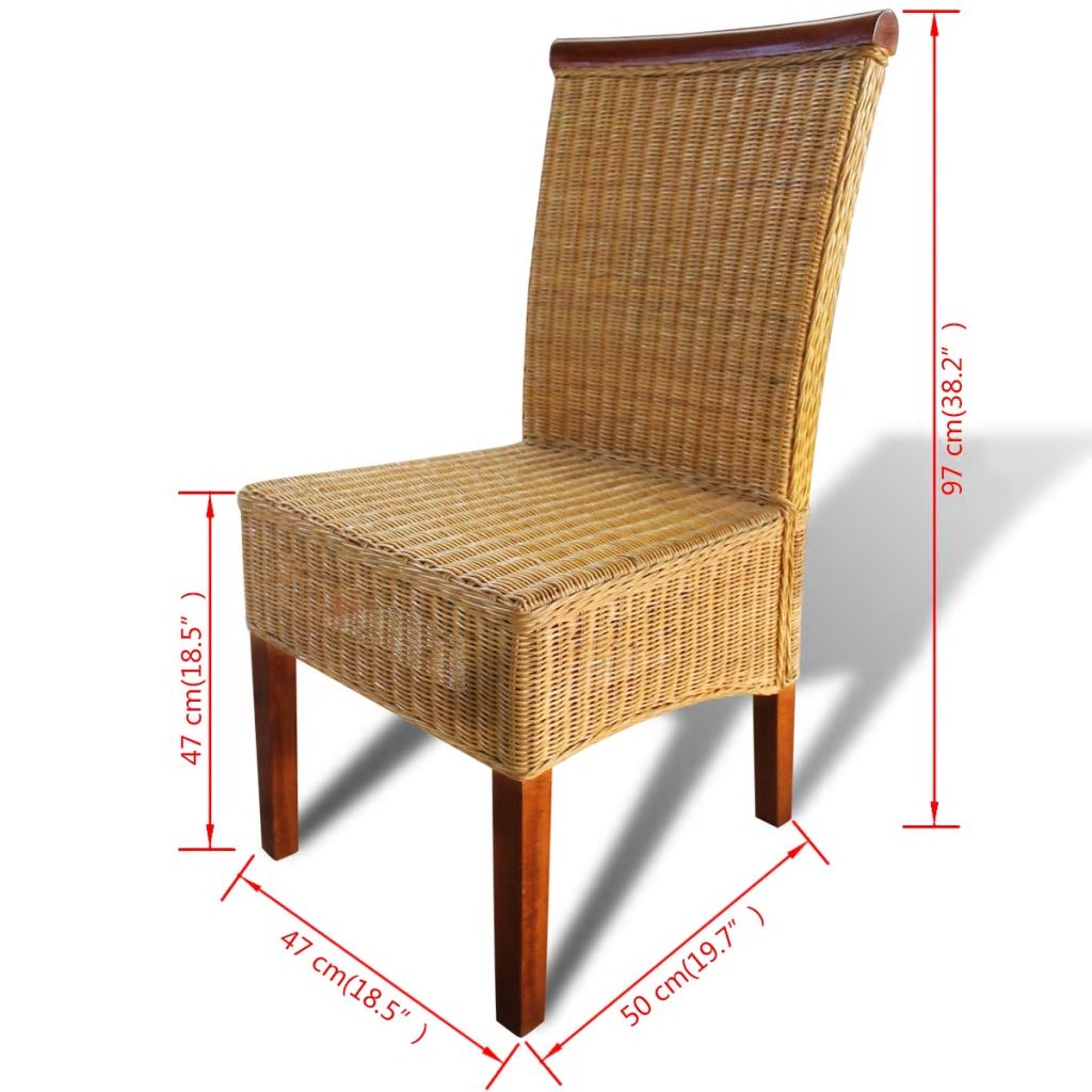 6 db barna természetes rattan étkezőszék 6 db barna természetes rattan étkezőszék