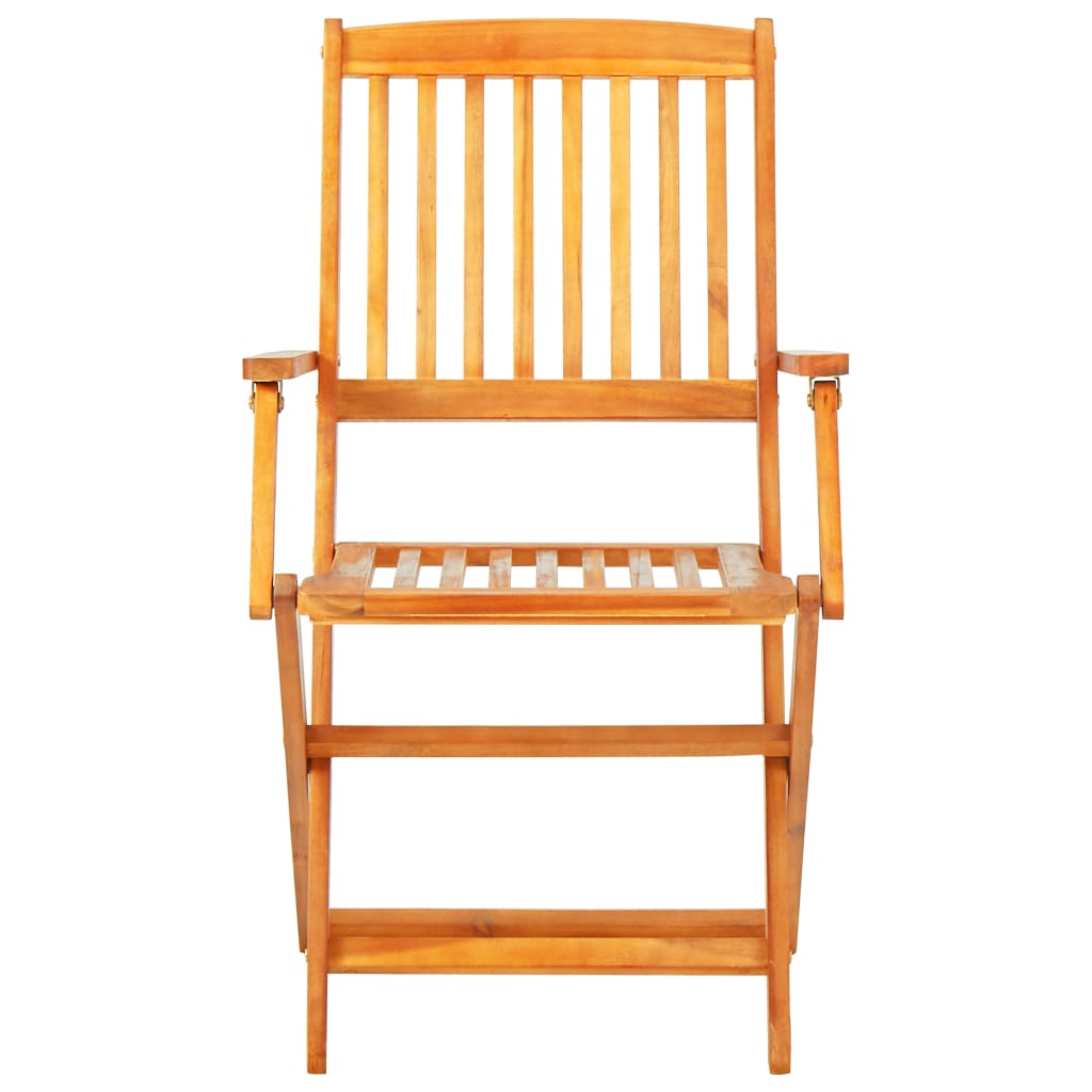 9-részes összecsukható kültéri tömör akácfa étkezőszett