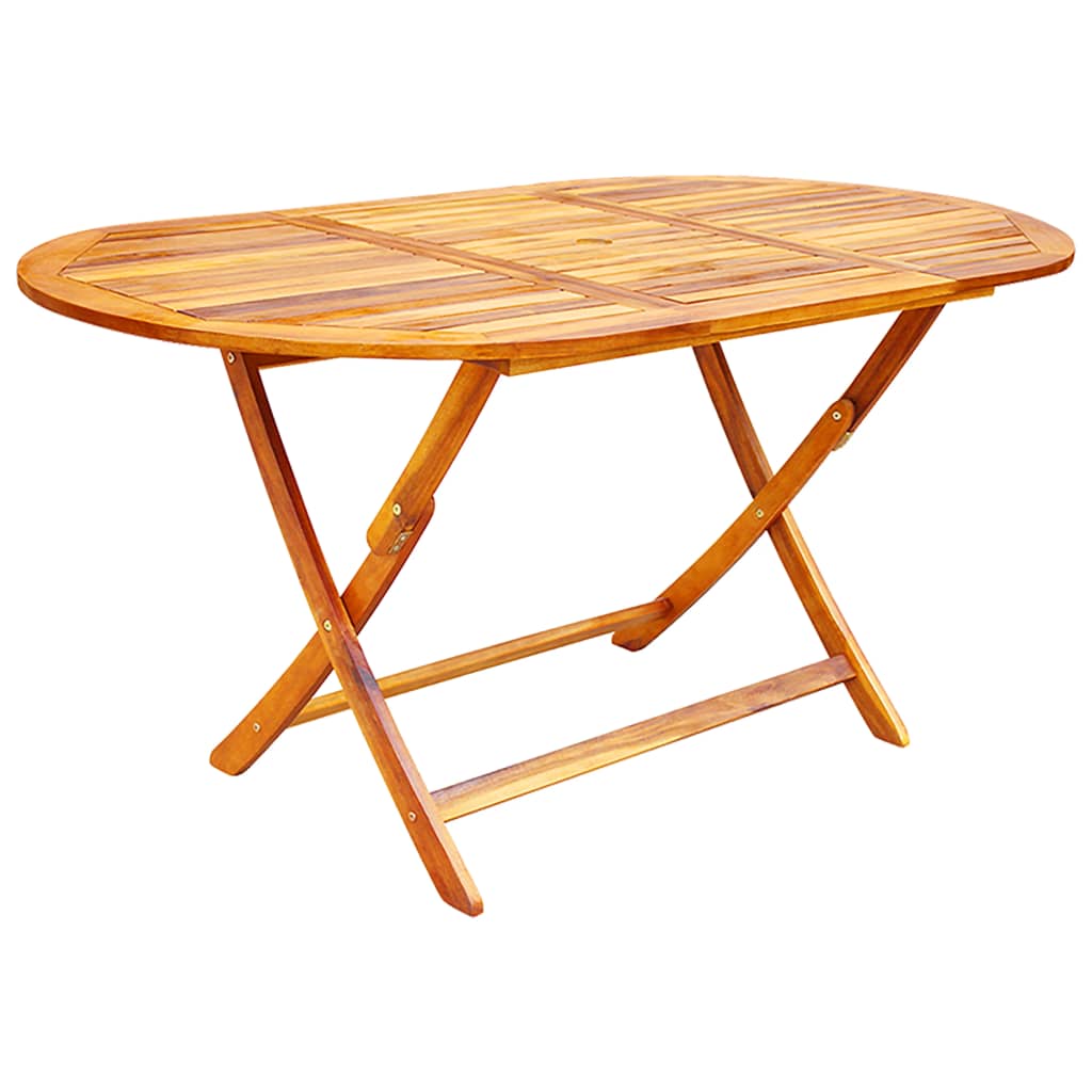 9-részes összecsukható kültéri tömör akácfa étkezőszett