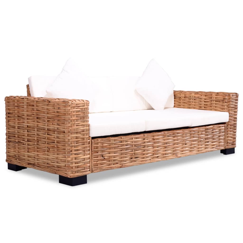 15 részes természetes rattan kanapészett 15 részes természetes rattan kanapészett