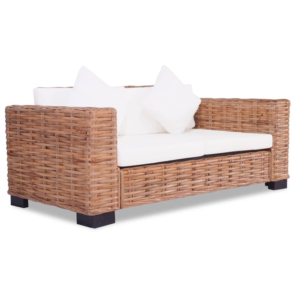 15 részes természetes rattan kanapészett 15 részes természetes rattan kanapészett