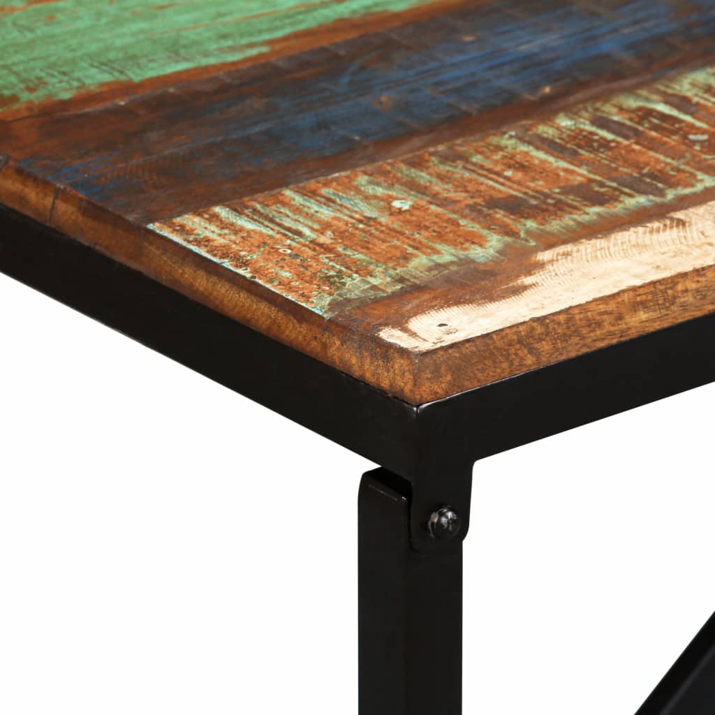 Tömör újrahasznosított fa pad 110 x 35 x 45 cm