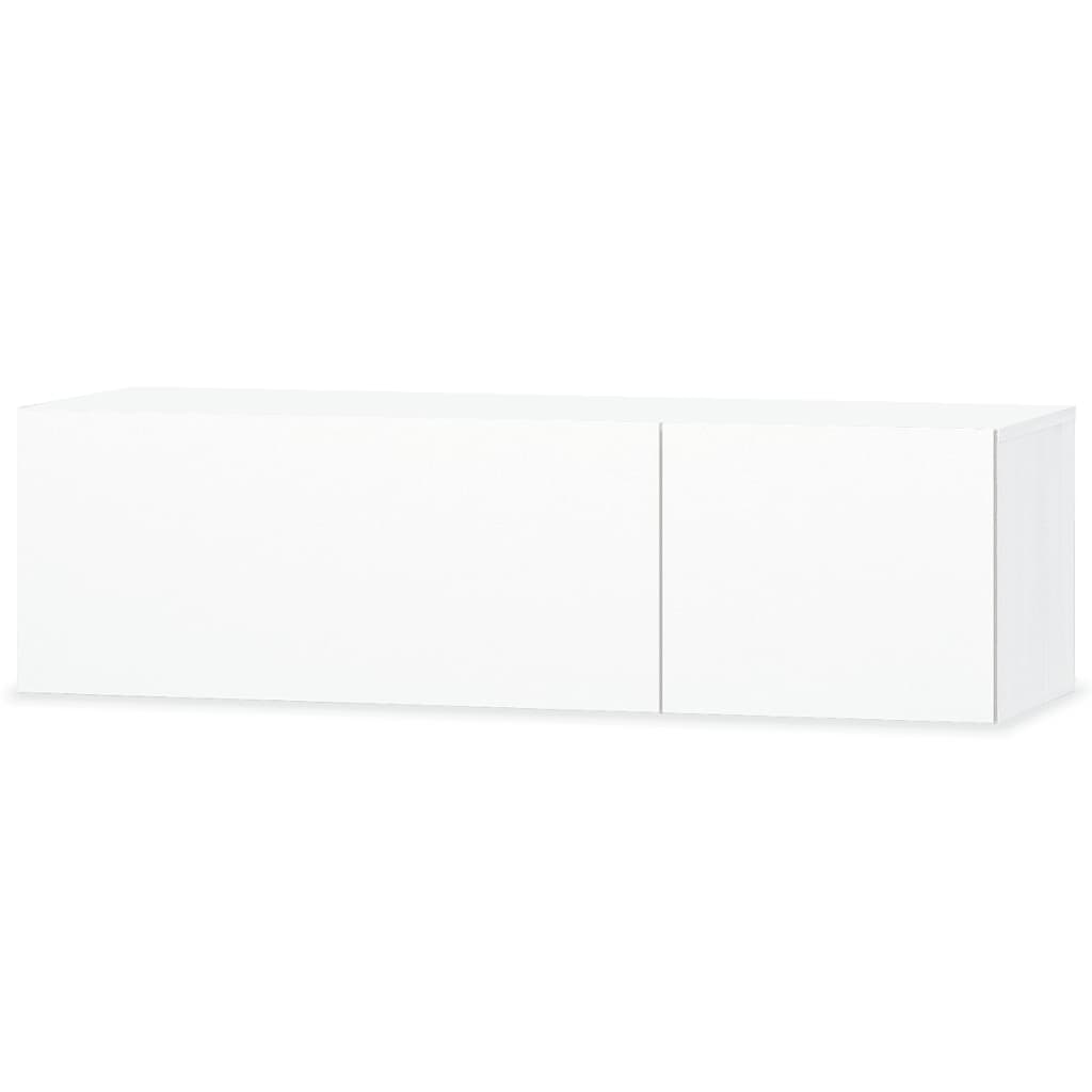 Fehér magasfényű faforgácslap tv szekrény 120 x 40 x 34 cm Fehér magasfényű faforgácslap tv szekrény 120 x 40 x 34 cm