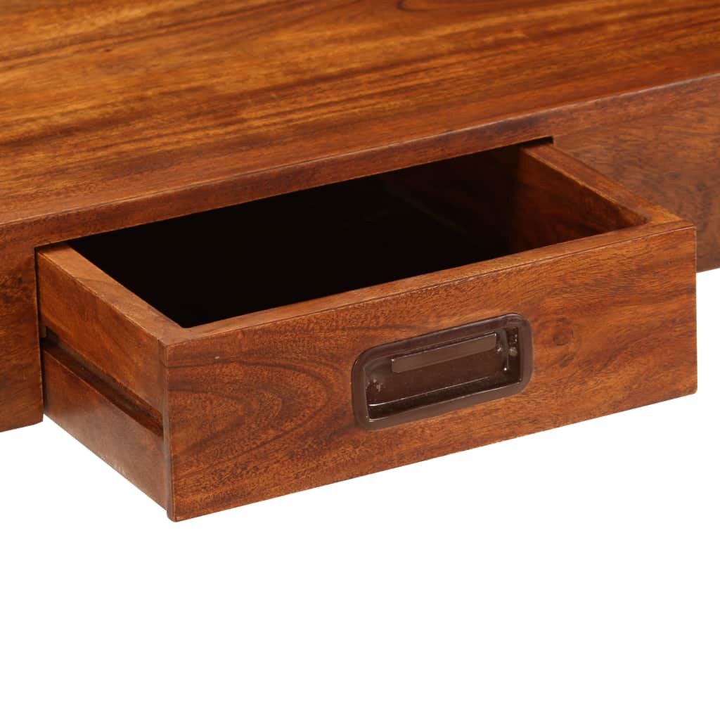 Tömör akácfa íróasztal rózsafa felülettel 110 x 50 x 76 cm