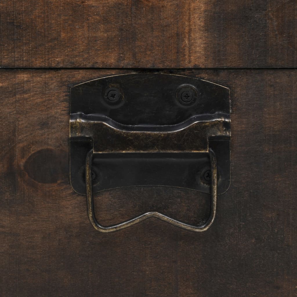 Vintage stílusú tömör fa tárolóláda 120 x 30 x 40 cm