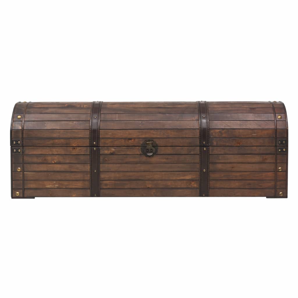 Vintage stílusú tömör fa tárolóláda 120 x 30 x 40 cm