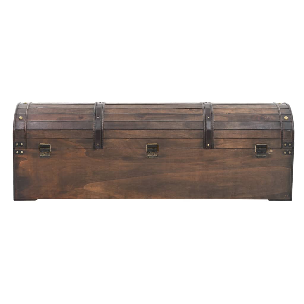 Vintage stílusú tömör fa tárolóláda 120 x 30 x 40 cm