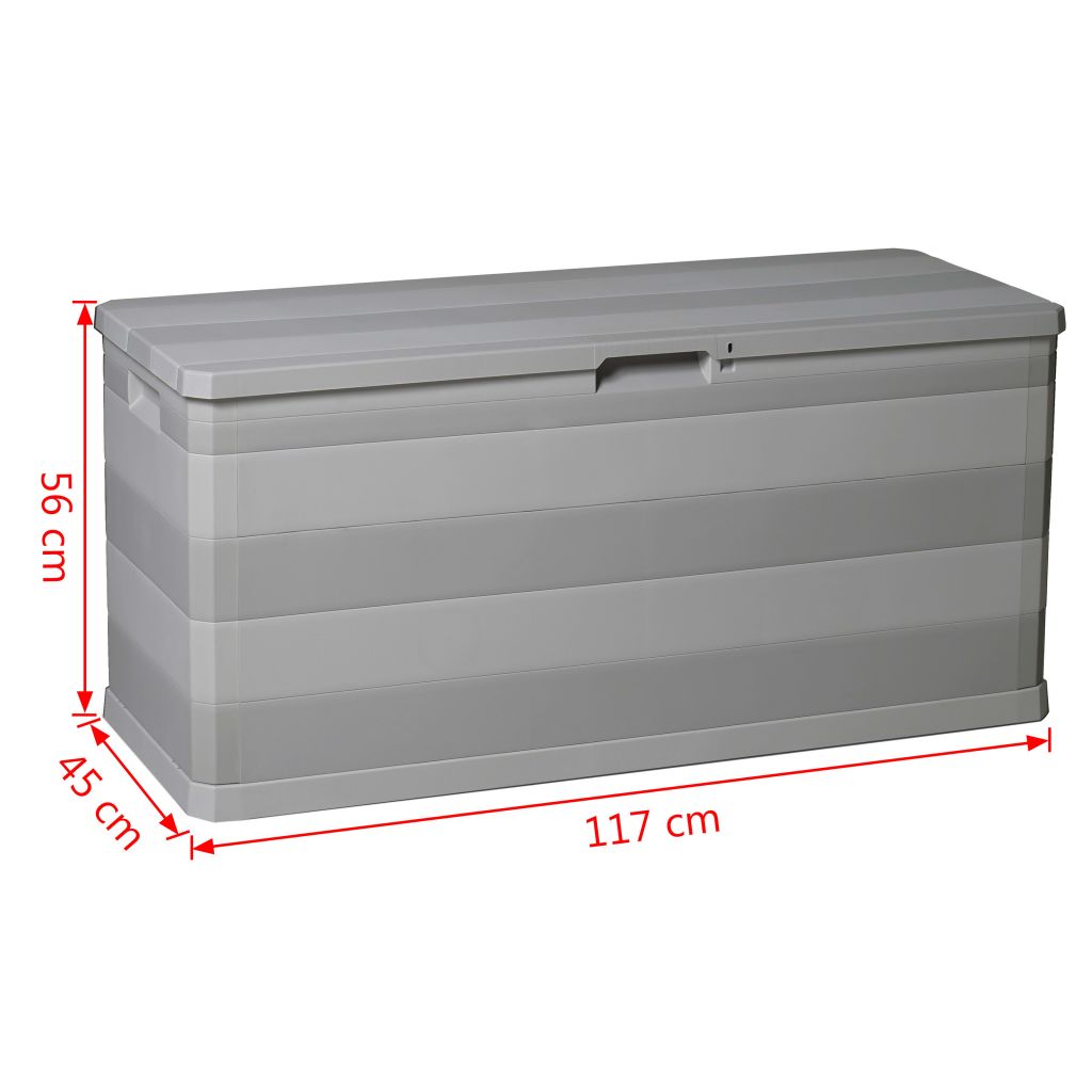 Szürke kerti tárolóláda 117 x 45 x 56 cm Szürke kerti tárolóláda 117 x 45 x 56 cm