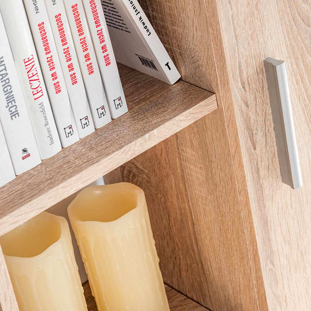 Sonoma tölgy fali tv-szekrény led-fényekkel