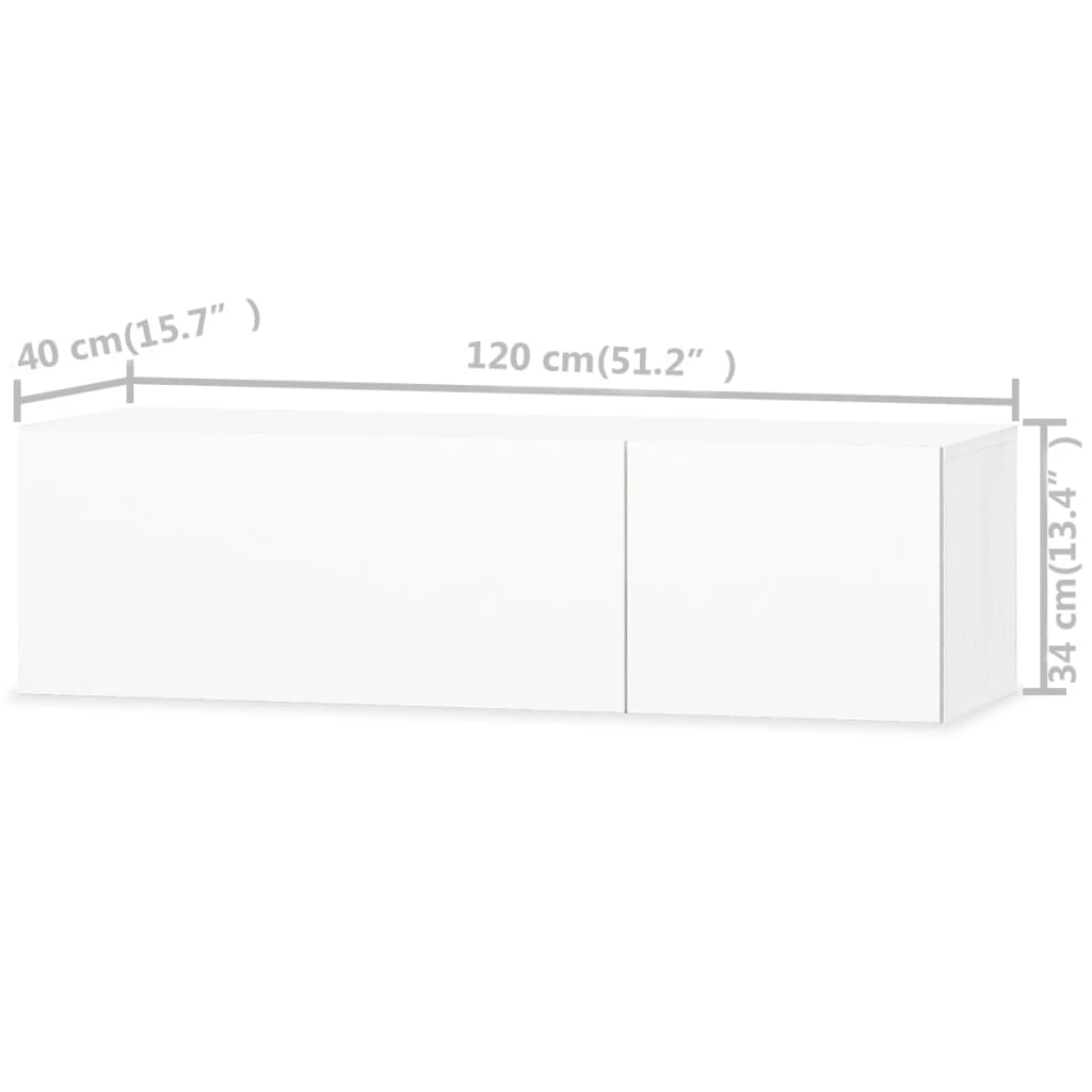 2 db fehér magasfényű furnér tv szekrény 120 x 40 x 34 cm 2 db fehér magasfényű furnér tv szekrény 120 x 40 x 34 cm