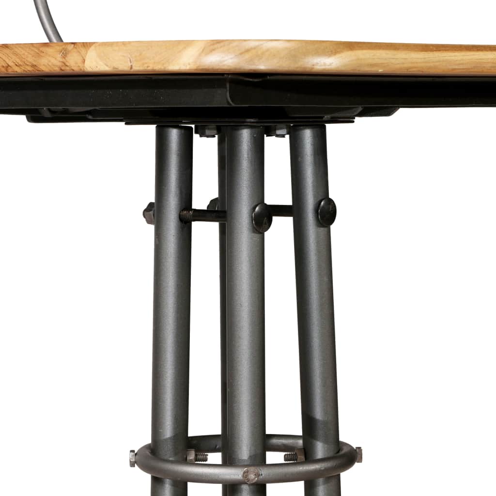 2 db tömör újrahasznosított tíkfa bárszék