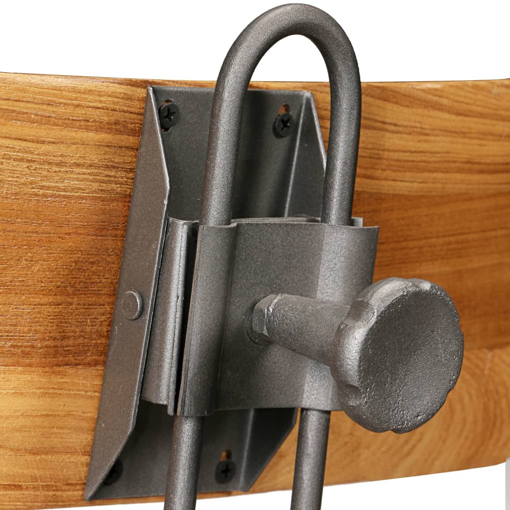 2 db tömör újrahasznosított tíkfa bárszék