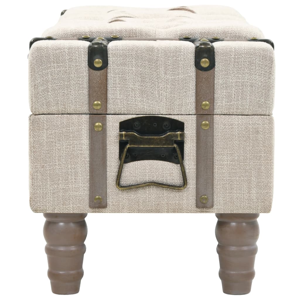 Tömör fa és acél tárolópad 111 x 34 x 37 cm